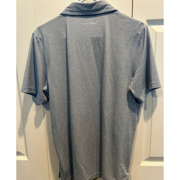 Travis Mathew Golf Polo Shirt size Medium, Gray Blue, Pima Cotton Blend - Picture 2 of 5